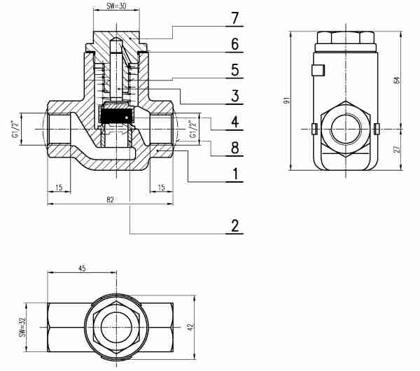 Rückschlagventil RVK 1/2
